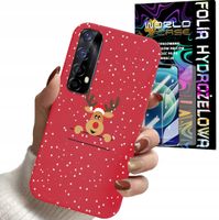 ETUI DO REALME 7 - ŚWIĄTECZNE WZORY RENIFER PLECKI + FOLIA