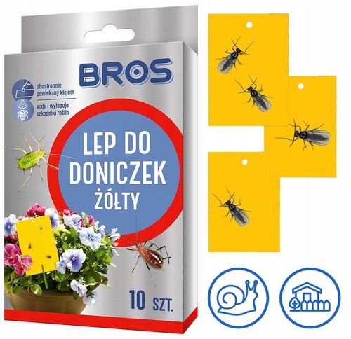 BROS - lep do doniczek żółty 10szt na Arena.pl
