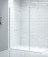 Ścianka Prysznicowa Walk-In 110 cm srebrna, chromowana– Szkło 8mm, EasyClen