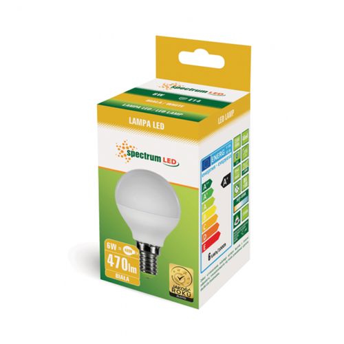 Żarówka LED kulka E14 230V 6W neutral NW WOJ13756 SPECTRUM na Arena.pl