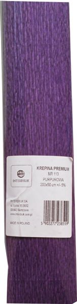 KREPINA PREMIUM 200X50CM PURPUROWY 113 INTERDRUK zdjęcie 1