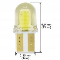 Mała T10 W5W ŻARÓWKA cob 3 W ZIMNY SILIKON WWA
