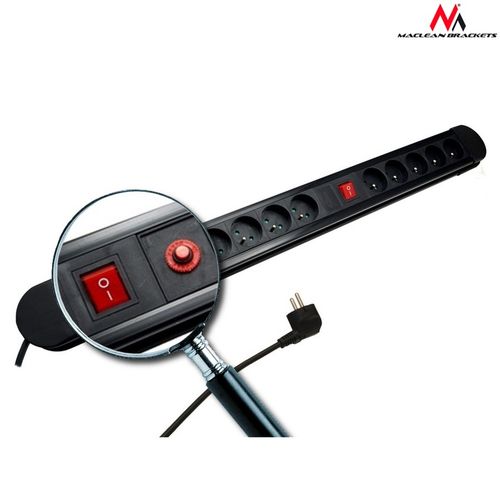 PRZEDŁUŻACZ LISTWA ZASILAJĄCA 10 GNIAZD 1,5m KABEL AUTOMATYCZNY BEZPIECZNIK na Arena.pl