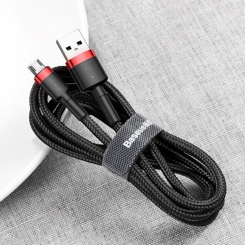 Kabel Micro Usb Baseus Cafule 2A 3M (Czarno-Czerwony) na Arena.pl