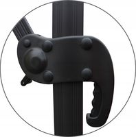 PARASOL OGRODOWY TARASOWY SKŁADANY 3x3M DUŻY SZARY Z POKROWCEM