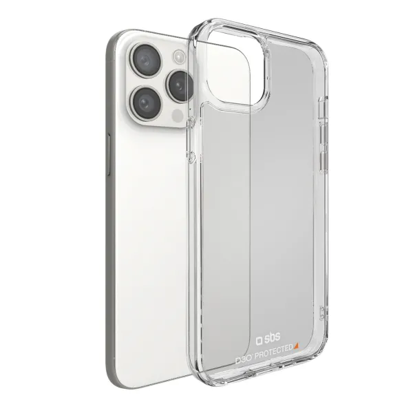 etui sbs d3o do iphone 15 pro - przezroczyste zdjęcie 2