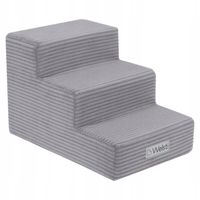 Schodki dla psa schody Welsti elegancki sztruks tapicerski 30 cm 3 stopnie