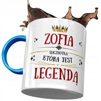 Kubek Błękitny Dla Zofii Zosi Koleżanki Na Prezent Z Nadrukiem Ze Zdjęciem