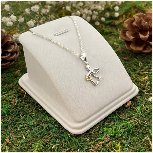 SREBRNY ŁAŃCUSZEK KOMUNIJNY I MEDALIK ANIOŁEK DLA DZIEWCZYNKI 925 + GRAWER na Arena.pl