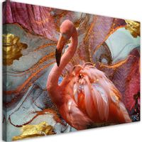 Obraz na płótnie, Różowy flaming abstrakcja 120x80 120x80