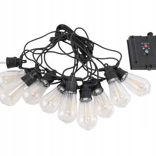 GIRLANDA SOLARNA lampki ogrodowe ŻARÓWKI duże LED na Arena.pl