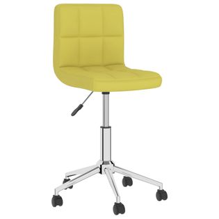 Obrotowe Krzesło Biurowe, Zielone, Tapicerowane Tkaniną
