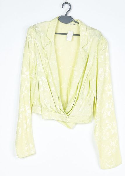 BLUZKA DAMSKA WIĄZANA SELEDYNOWA ROZMIAR 42 zdjęcie 1