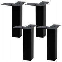 4x NÓŻKA MEBLOWA CZARNA NÓŻKA METALOWA DO SZAFKI NOGI DO SOFY LOFT