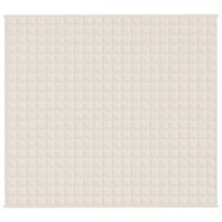 Koc obciążeniowy, kremowy, 200x225 cm, 13 kg, tkanina