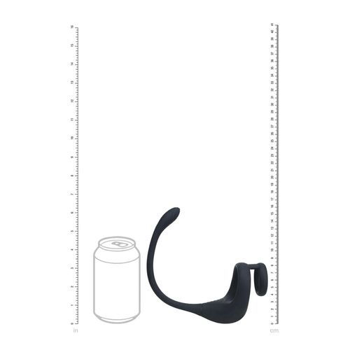 dual motor silicone cockring with prostate stimulator - black na Arena.pl