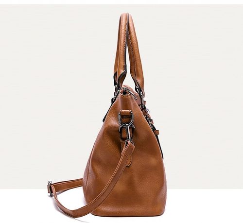 TOREBKA WOREK NA RAMIĘ brąz czarna SHOPPER DO RĘKI pasek jakość na Arena.pl