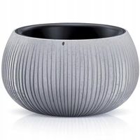 Doniczka kula Beton Bowl DKB290 z wkładem | Beton, Kształt Okrągły, Wymiary 29x19.5 cm, Kolor Beton, Prosperplast
