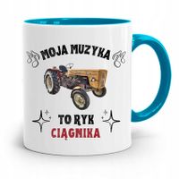 Dla Rolnika Kubek Błękitny Moja Muzyka Ryk Z Nadrukiem Ze Zdjęciem