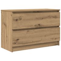 Szafka RTV Artisan Oak 80x35x54 cm Drewno klejone