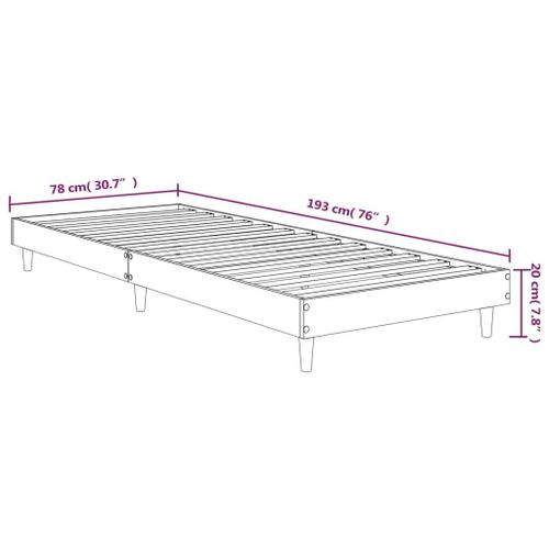 Emaga Rama łóżka, przydymiony dąb, 75x190 cm, materiał drewnopochodny na Arena.pl