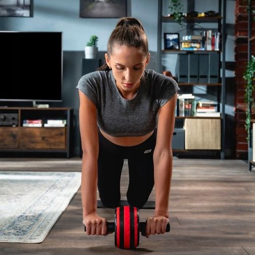 Kółko do ćwiczeń mięśni brzucha ab wheel z matą na Arena.pl