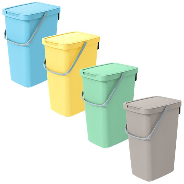 4x Kosz na śmieci 20L SYSTEMA Q Zestaw do segregacji zdjęcie 2