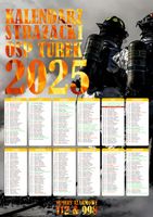 KALENDARZ STRAŻACKI OSP PSP A3 2025 PROJEKT GRATIS twój tekst 100 sztuk