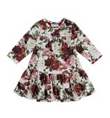 Sukienka niemowlęca z przeszyciami Czerwone Kwiaty 62