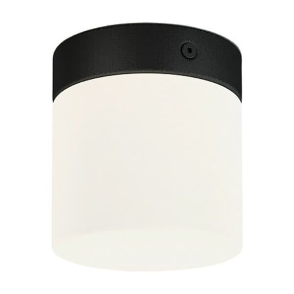 Łazienkowa lampa sufitowa Cayo 8055 szklana tuba biała czarna zdjęcie 1