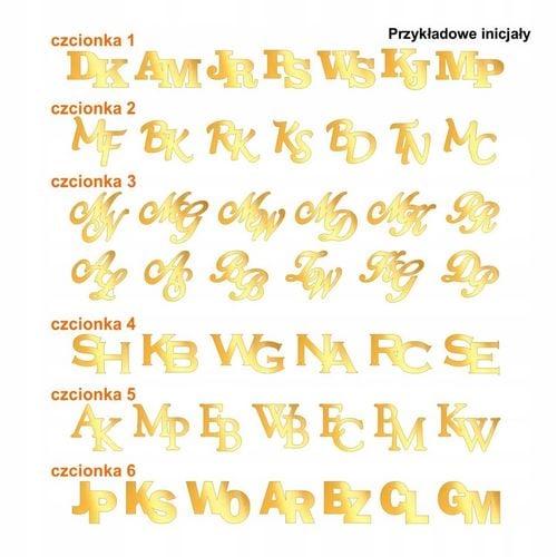 Spinki do mankietów z inicjałami litery alfabetu na Arena.pl