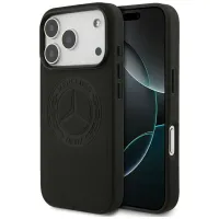 etui mercedes leather vintage logo magsafe na iphone 17 pro - czarne