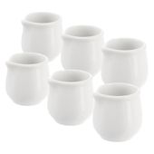 6x Mały Mlecznik Dzbanuszek Porcelanowy na Mleko Śmietankę Sosy Dipy 20 ml
