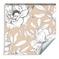 Tapeta w Rolce Elegancki Kwiatowy Wzór Liście Natura