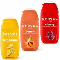 3x SYROP SPINEL SODA DO SATURATORA LEMONIADA BRZOSKWINIA WIŚNIA DO 10L