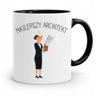 Kubek Czarny Dla Architekta Najlepszy Architekt Z Nadrukiem Ze Zdjęciem