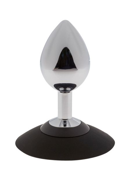 MALESATION Alu-Plug with suction cup medium, chrome zdjęcie 2