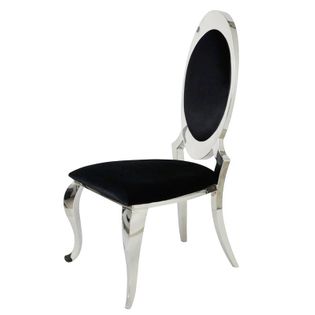 Krzesło glamour Victoria Black krzesło tapicerowane
