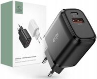 Ładowarka sieciowa Tech-Protect C20W Network Charger 2xUSB-C, PD, 20W Black
