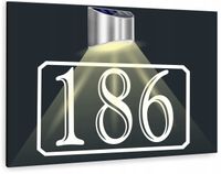 antracyt TABLICZKA podświetlana ADRESOWA numer domu aluminiowa dibond 40x30