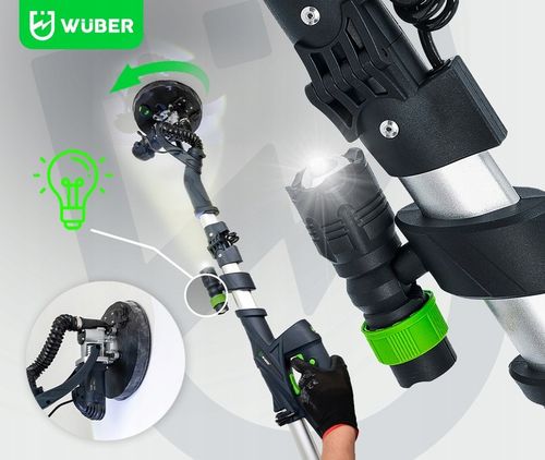 SZLIFIERKA ŻYRAFA DO GIPSU GŁADZI TYNKU LED DWIE GŁOWICE PAPIER 12x na Arena.pl