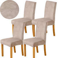 ZESTAW 4 SZT POKROWIEC NA KRZESŁO WELUR TŁOCZONY