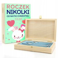 Sztućce dla dziecka Z GRAWEREM PREZENT NA ROCZEK 1 URODZINY DZIEWCZYNKI