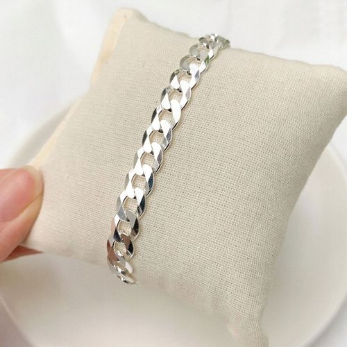 Srebrna Bransoletka Pancerka pr. 925 SREBRO Męska Diamentowana 6mm + GRATIS na Arena.pl