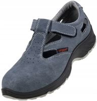 Skórzane Lekkie SANDAŁY ROBOCZE buty męskie bezpieczne z NOSKIEM BHP