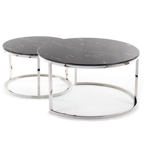 KOMPLET STOLIKÓW TREZE SILVER BLACK na Arena.pl