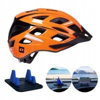 KASK ROWEROWY Męski Damski REGULOWANY z Oświetleniem LED Orange roz. L/XL