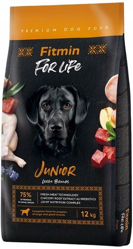FITMIN DOG FOR LIFE JUNIOR sucha karma dla szczeniaka DLA PSA 12 kg na Arena.pl