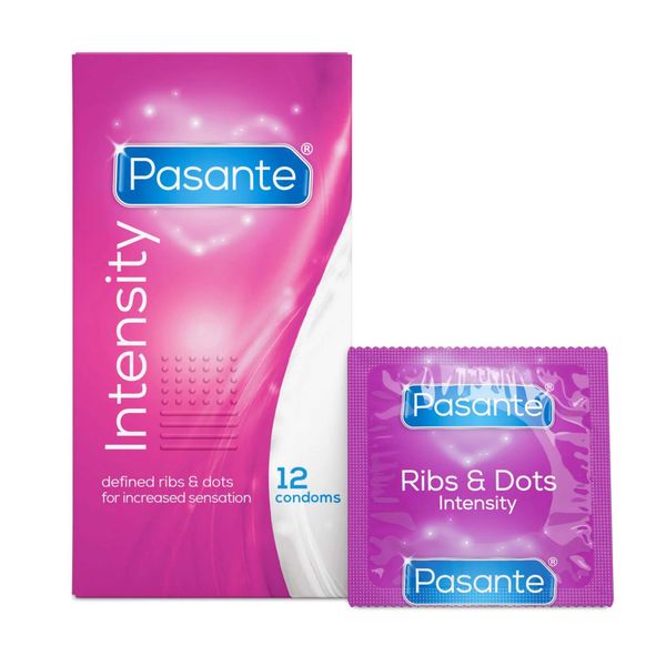 Pasante Ribs & Dots/Intensity Condoms 12 Pcs zdjęcie 2