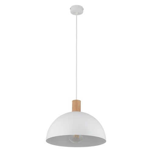 Lampa wisząca kopuła do salonu Oslo 4851 TK Lighting drewniana biała na Arena.pl